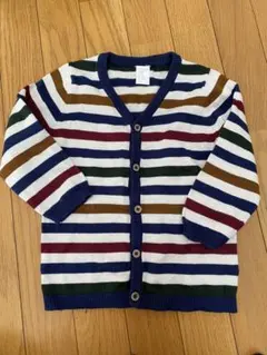 H&M ストライプ Vネックカーディガン 90