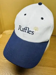 Rafflesホテル キャップ 白と紺