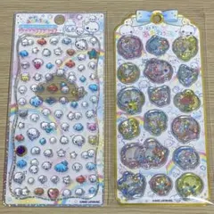 ぽんぽんシマエナガ ジュエルプチドロップステッカー キラコロ