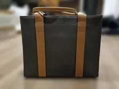 か*ん様 NINA RICCI トートバッグ ロゴ入り ダークグレー×ベージュのサムネイル