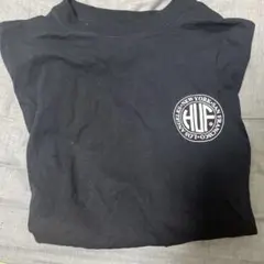 HUF ブラック Tシャツ ロゴプリント