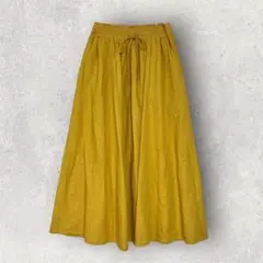 SEVENDAYS=SUNDAY　ロングフレアスカート　ポケットあり　麻混　Ｍ