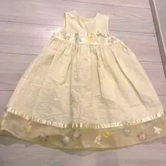 YOUNGLAND ノースリーブワンピース イエロー　95センチのサムネイル