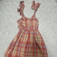 チェック柄キャミワンピース Mサイズ