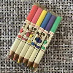 ミッキーマウス　ミニ色鉛筆　レトロ