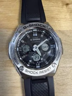 【極美品】CASIO G-SHOCK GST-W110　黒金　電波ソーラー　箱付 カシオ 恋人たちのGショック ペアウォッチ G-SHOCK GST-W110