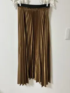 ZARA ブラウン プリーツスカート XS