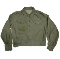 イギリス軍 グリーンデニム バトルドレスジャケット 9 (M-L相当