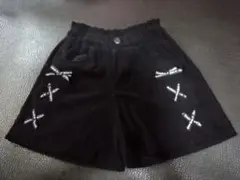 キュロット 黒 コーデュロイ 140cm