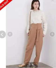 美品　ROPE ロペ マドモアゼル ベルト ハイウエストパンツ オレンジピンクのサムネイル