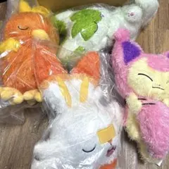 ポケモン プライズぬいぐるみ4個セット ニャオハ ヒバニー アチャモ エネコ