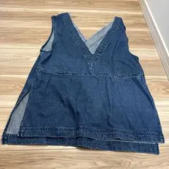 デニム Vネック ノースリーブベスト ローリーズファーム