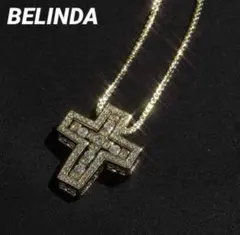 ベリンダ クロスネックレス ゴールドBA-005 金 BELINDA ジルコニア