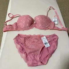 AMO STYLE ブラジャー ショーツ セット ピンクのサムネイル