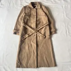 【高級】SUNCY MaxMara ロングコート 9号 キャメル ウール ベルトのサムネイル