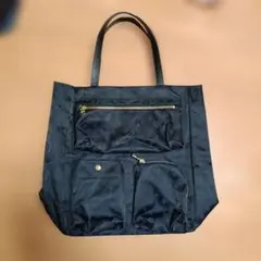 russet ネイビー トートバッグ　ポケット7個付き