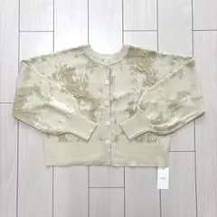 新品未使用　ボカシジャガードカーディガン　ローリーズファーム　アイボリー　Ｆ