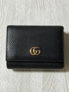 GUCCI GGマーモント 三つ折り財布 ブラック レザーのサムネイル