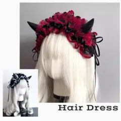 サブカル　フリルリボン　ヘッドドレス　小悪魔　ヘッドドレス　ライブ　ロリータ