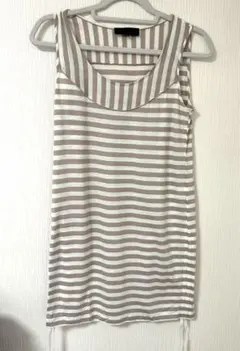 UNTITLED ノースリーブ チュニック サイズ2 ボーダー柄