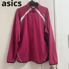 アシックス ジップアップ トラックジャケット ジャージ【2XL】濃い赤