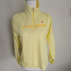 le coq sportif レディース ハーフジップ ストライプ イエロー