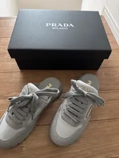 お買い得早い者勝ちPRADA スリッポン スニーカー グレー未使用 - メルカリ
