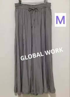 GLOBAL WORK さらさらリラックス　フレアワイドパンツ　Ｍ