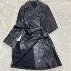 Theory✨大きいサイズレザートレンチ　ベルテッドコート　本革　ダブル　ベルト