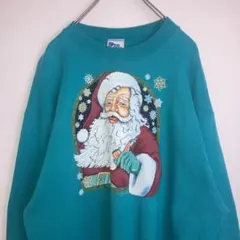 PROLAYER☆USA製サンタクロースプリント スウェット ホリデークリスマス