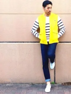 LACOSTE（ラコステ）イエロー 中綿ベスト ユニセックス｜希少カラー