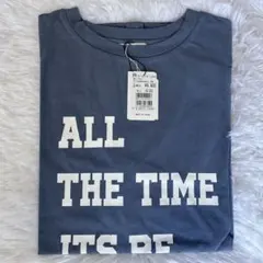 定価9900円 YORT ロゴ Tシャツ ブルーグレー トップス