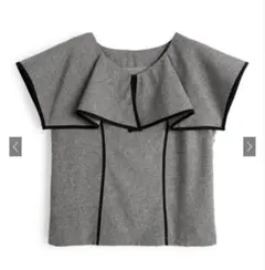 GRL 配色ラインラッフルカラーブラウス[pm583a]