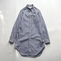 インディヴィジュアライズドシャツ／ストライプ／長袖ロングシャツ／ボタンダウン