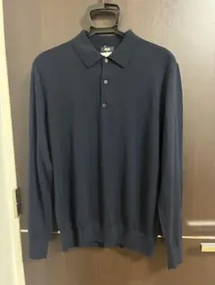 UNIQLO ニットポロシャツ Mサイズ 69 Navy