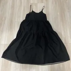 エンボス キャミワンピース ブラック