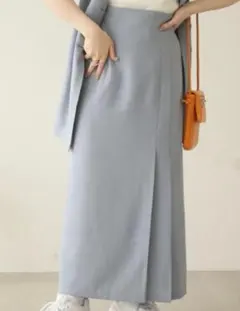 【RAY CASSIN】リネンライクサイドプリーツスカート ※ウエスト直し済