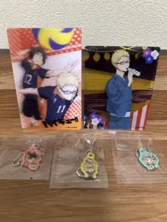 ハイキュー!! 　月島　ミニキーホルダー　3Dカード　クリアカード