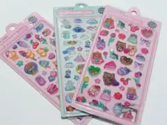 〖動物〗立体 3Dシール3枚セット