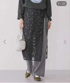 アメリカンホリック AMERICAN HORIC レー ラップスカート 黒