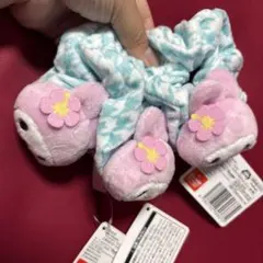 マイメロディ•クロミ ときめきスクールぴょこきゅんシュシュ　マイメロ水色