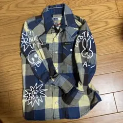 ヒステリックグラマー　ヒスミニ　ユニークデザイン チェックシャツ