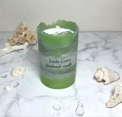 レイヤー　アロマ　キャンドル　グリーン