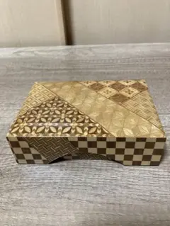 箱型【伝統工芸品】箱根寄木細工 文箱／書類入れ／小物入れ（記念文字