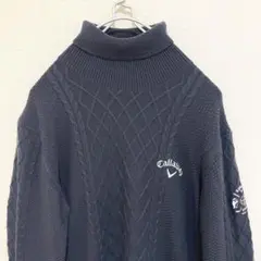 Callaway ケーブルニット タートルネック ゴルフ 上品 Lサイズ