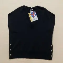 新品タグ付き　hk works london ベスト　黒　レディース　L