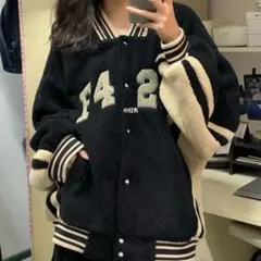 F426 スタジャン風ジャケット ブラック ベージュ