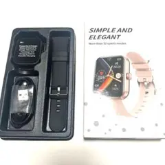 スマートウォッチ　SIMPLE AND ELEGANT　ブラック