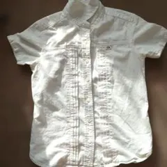 ノースフェイス　ホワイト半袖シャツ 　サイズМ