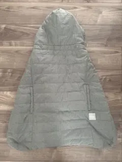 ベビーホッパー ダッドウェイ 防寒ケープ 抱っこ紐カバー ダウン グレー 美品